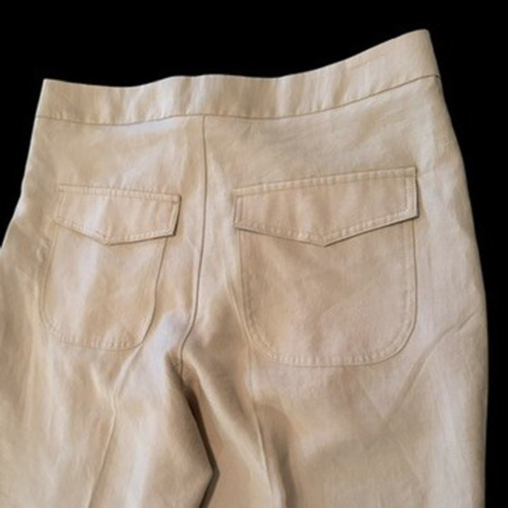 The Primark Edit Beige Lyocell Blend Wide Leg Pleated Pants 12 Lightweight - Picture 5 of 9